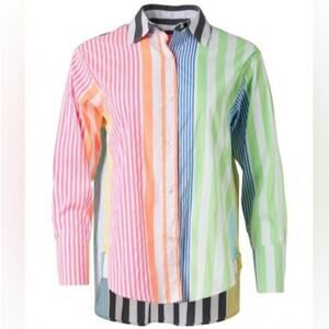 VILAGALLO DONIA STRIPED SHIRT, SIZE 40